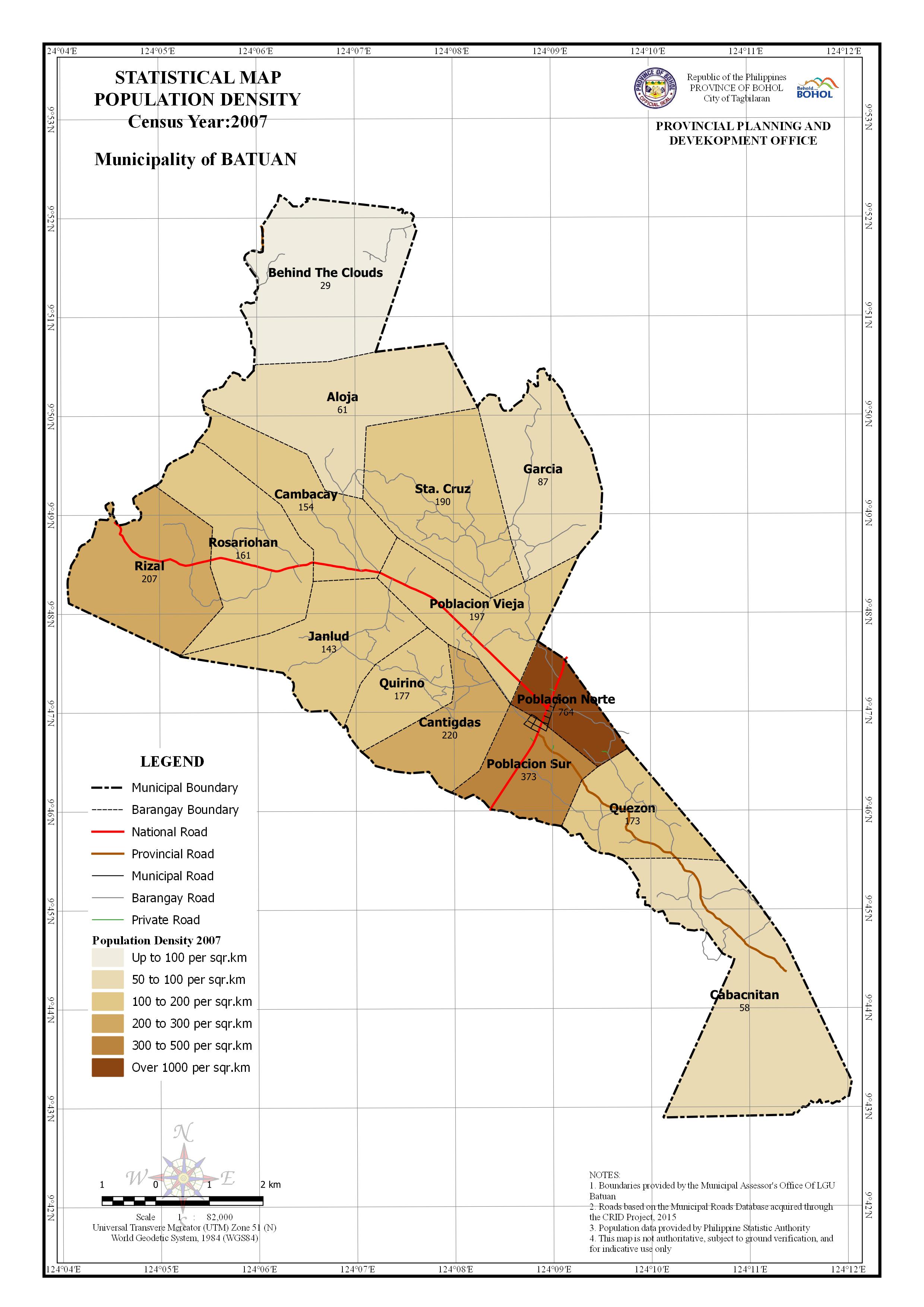Population Density 2007 Map